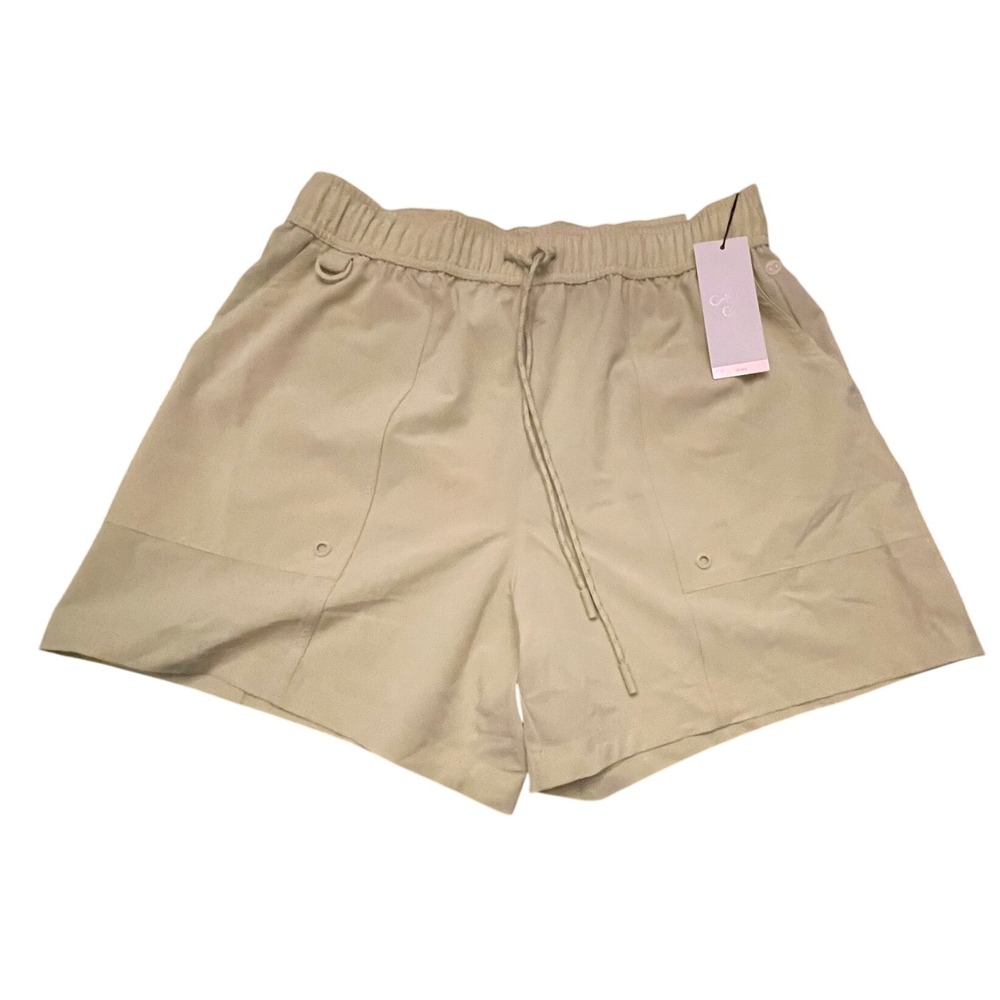 CALIA Hike Collection High-Rise Shorts Lime Green Relaxed A-Line Size M NWT